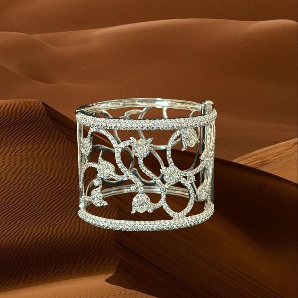 Diamond Lotus Cuff