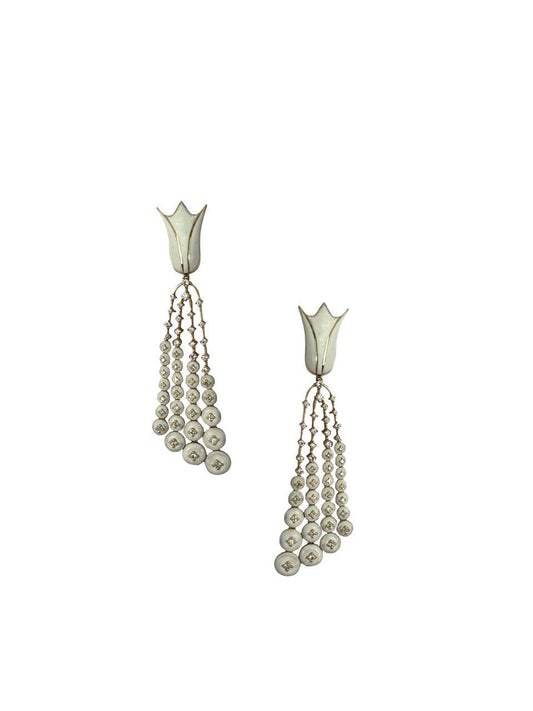 White Lotus Earrings